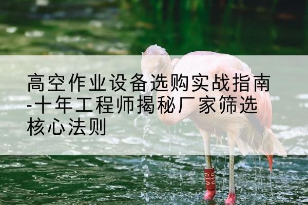 长阳剪叉式升降机厂家-高空作业设备选购实战指南-十年工程师揭秘厂家筛选核心法则